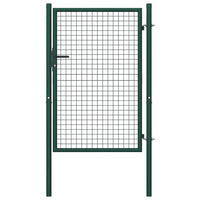 Cancello Pedonale Cancelletto Recinzione Giardino Acciaio 106x171 con Chiave