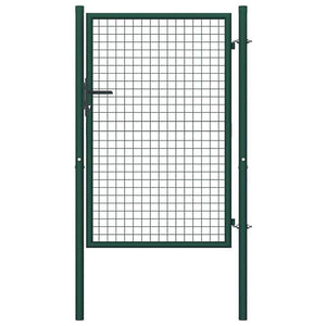 Cancello Pedonale Cancelletto Recinzione Giardino Acciaio 106x171 con Chiave