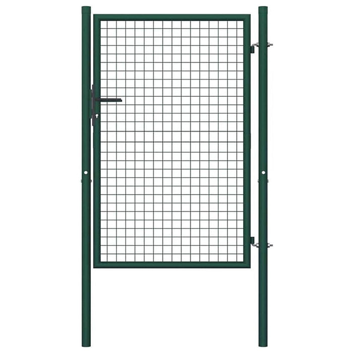 Cancello Pedonale Cancelletto Recinzione Giardino Acciaio 106x171 con Chiave