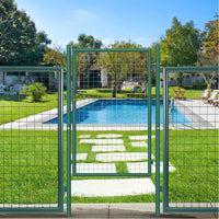 Cancello Pedonale Cancelletto Recinzione Giardino Acciaio 106x171 con Chiave