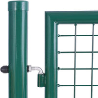 Cancello Pedonale Cancelletto Recinzione Giardino Acciaio 106x171 con Chiave
