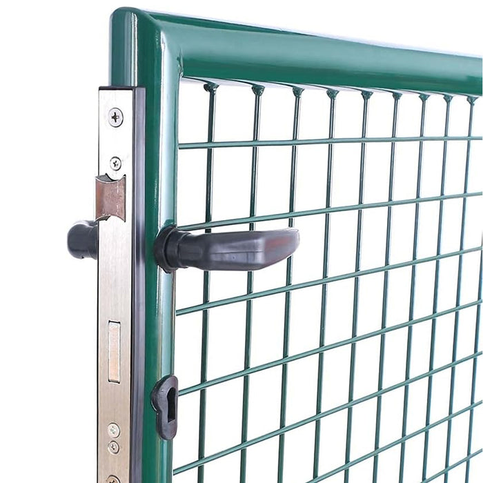 Cancello Pedonale Cancelletto Recinzione Giardino Acciaio 106x171 con Chiave