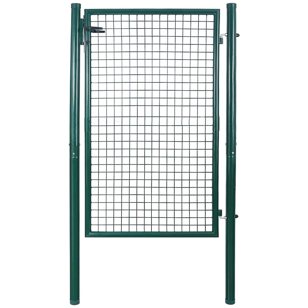 Cancello Pedonale Cancelletto Recinzione Giardino Acciaio 106x200 con Chiave