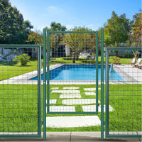Cancello Pedonale Cancelletto Recinzione Giardino Acciaio 106x200 con Chiave