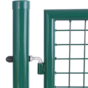 Cancello Pedonale Cancelletto Recinzione Giardino Acciaio 106x200 con Chiave