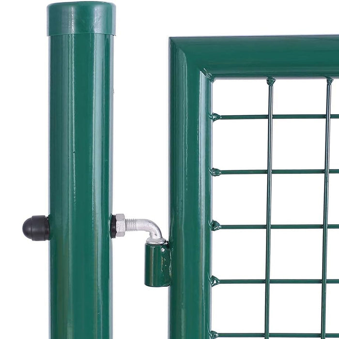 Cancello Pedonale Cancelletto Recinzione Giardino Acciaio 106x200 con Chiave