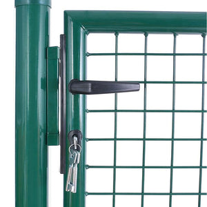 Cancello Pedonale Cancelletto Recinzione Giardino Acciaio 106x200 con Chiave