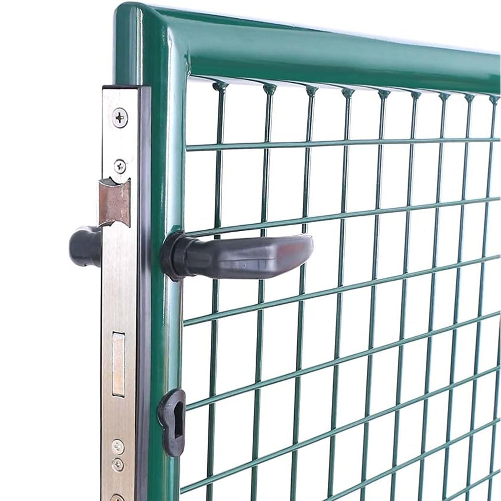 Cancello Pedonale Cancelletto Recinzione Giardino Acciaio 106x200 con Chiave