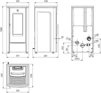 DAHIANA EXTRAFLAME STUFA A  PELLET COLORE BORDEAUX 10 KW