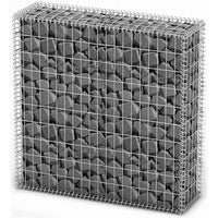Gabbione in Rete Acciaio Galvanizzato 100x100x30cm Recinzione Orto da Giardino