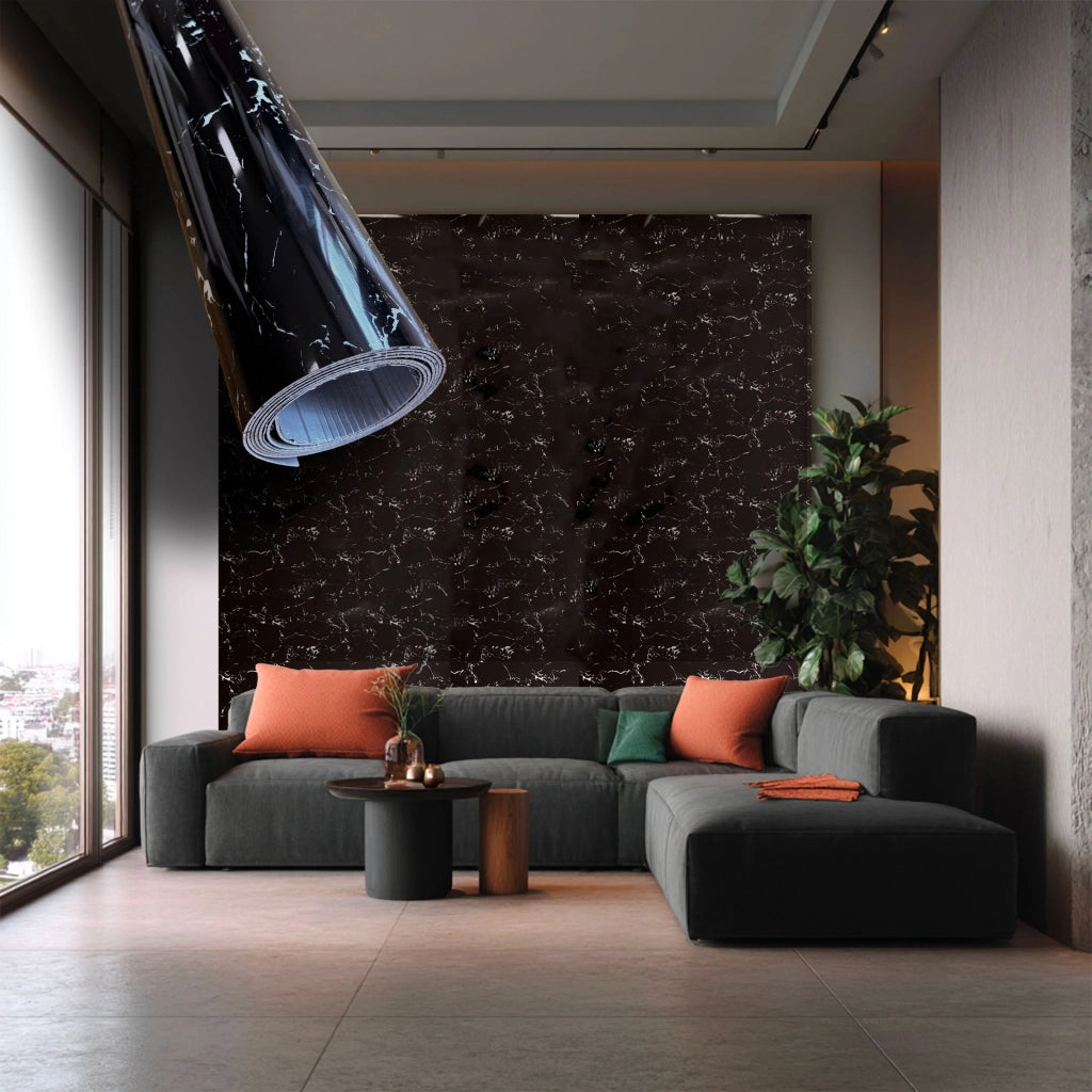 Rotolo da 3,6mq Rivestimento AUTOADESIVO in SXP thermo/acustico MARMO LUCIDO HI-RES 1200x3000x2,5mm HYDRO. Col. 358-11