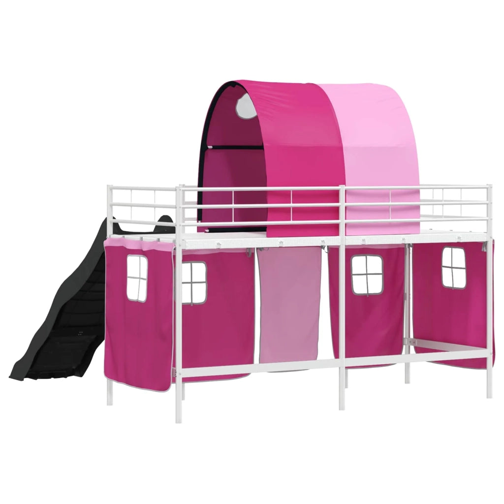 Struttura del letto loft per bambini-Giroletto per bambini Bianco e Rosa 75 x 190 cm 706735