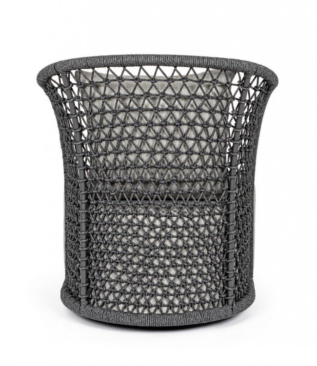 Poltrona Girevole 77x81x93h cm con Cuscini Cuyen Antracite