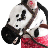 Cavallo a Dondolo in Peluche con Suoni Realistici Base in legno 3+ Giochi Infanzia