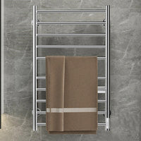 Scaldasalviette Elettrico Bagno 10 Elementi Silver Timer Termoarredo 135w