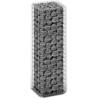 Rete Gabbione Giardino in Acciaio Galvanizzato 100x30x30 cm per Recinzioni e Muretti