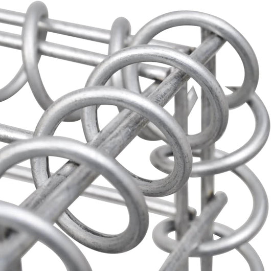 Rete Gabbione Giardino in Acciaio Galvanizzato 100x50x30 cm per Recinzioni e Muretti