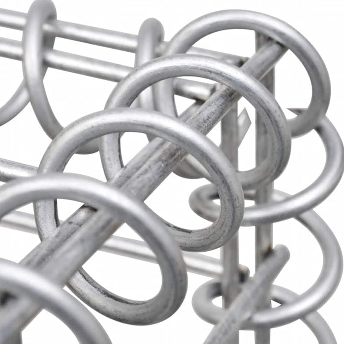 Rete Gabbione Giardino in Acciaio Galvanizzato 100x80x30 cm per Recinzioni e Muretti