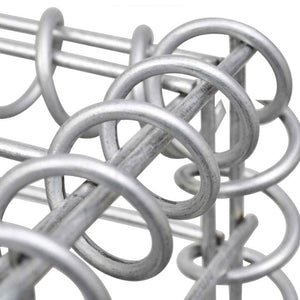 Rete Gabbione Giardino in Acciaio Galvanizzato 100x30x30 cm per Recinzioni e Muretti