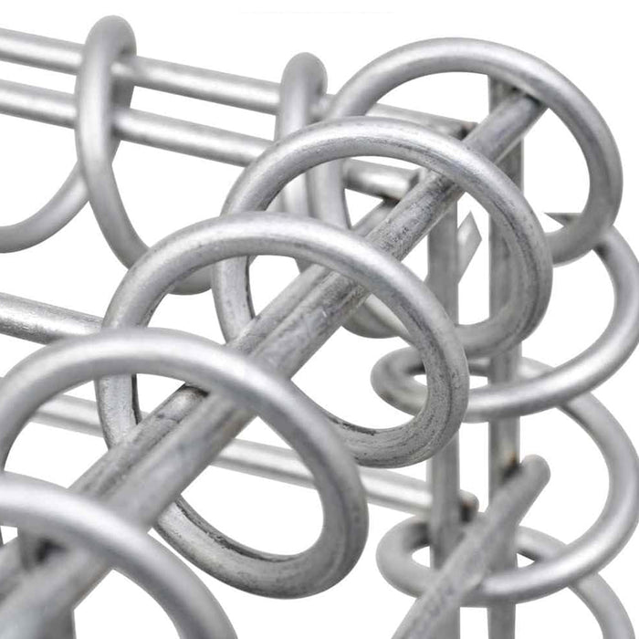 Rete Gabbione Giardino in Acciaio Galvanizzato 100x30x30 cm per Recinzioni e Muretti