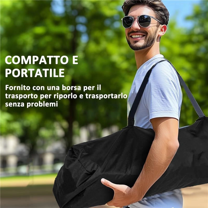 SET 2 SEDIE DA CAMPEGGIO PIEGHEVOLI CON BORSA FRIGO PORTABICCHIERI E 2 TASCHE 94X62X100 CM ROSSO