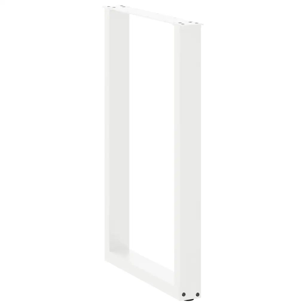 Gambe per tavolo da bar a forma di U 2 pz bianche 60x(90-91) cm in acciaio 4013225