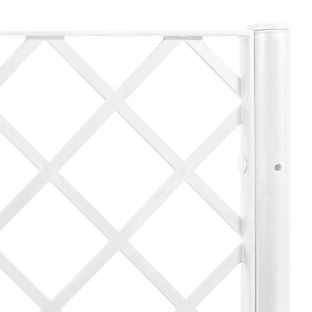 Fioriera da Giardino con Traliccio Bianco 160x160x140 cm in PP 367884