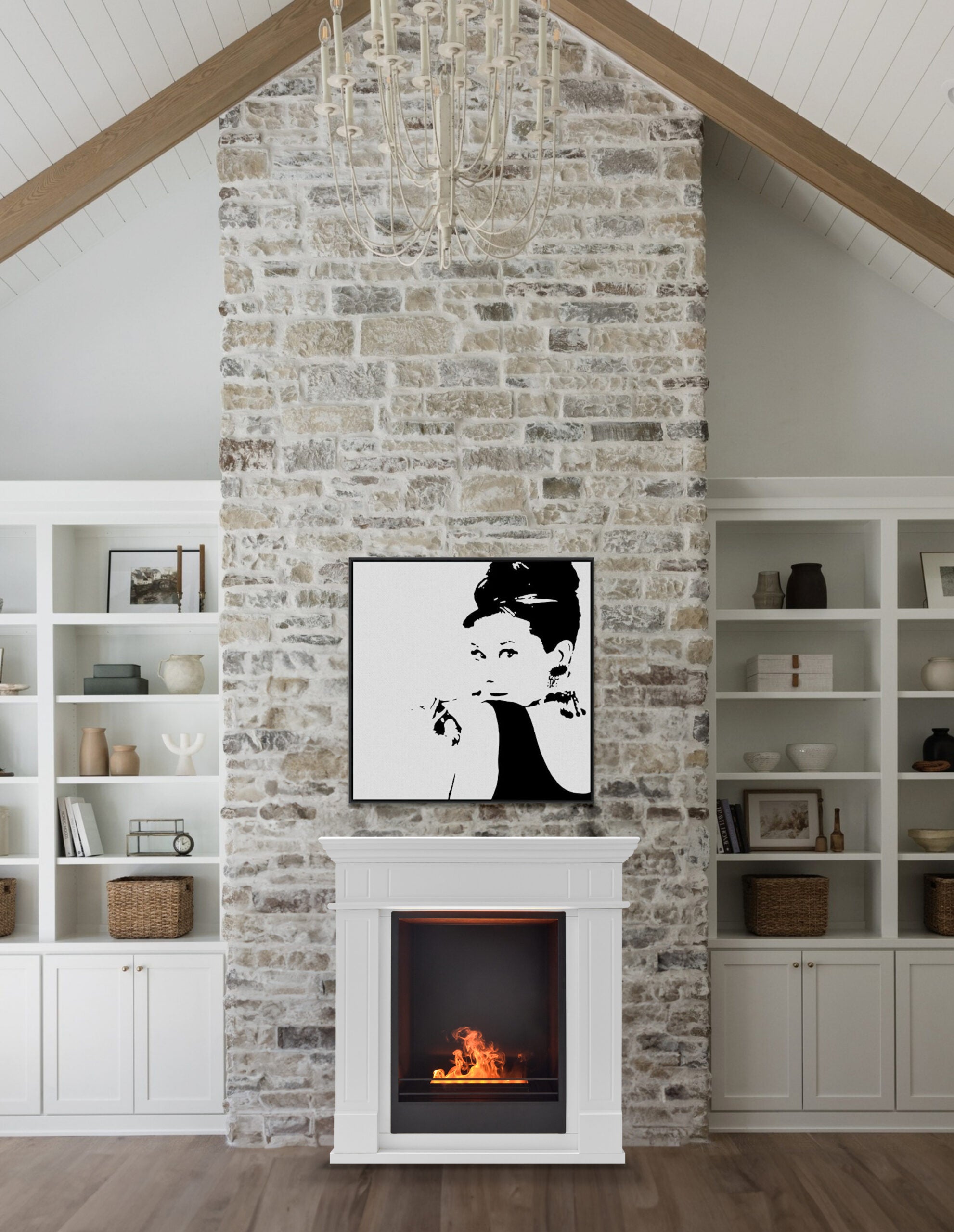 Camino Ecologico a Bioetanolo in legno Top di Gamma Classic da 3 Kw/h L98xP32xH83 Cm