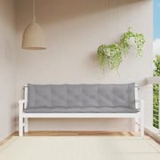 Cuscini per Panca 2 pz-Set di 2 Cuscini per panchina Grigi 200x50x7 cm in Tessuto Oxford
