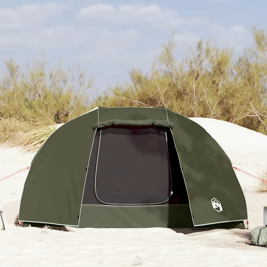 Tenda da Pesca per 5 Persone-Tenda da campeggio Verde Oliva Impermeabile 698028
