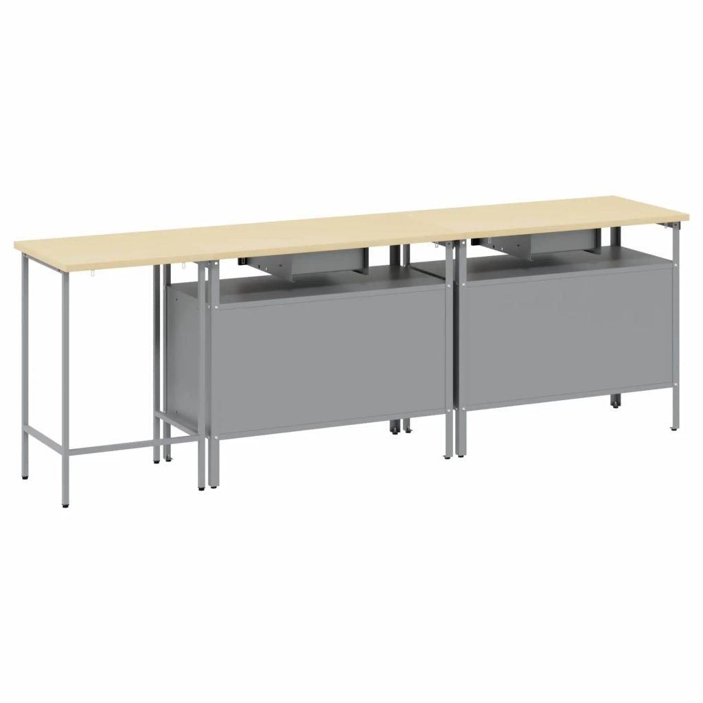 Set banco da lavoro con cassetto 3 pcs Rosso e Grigio 3321397