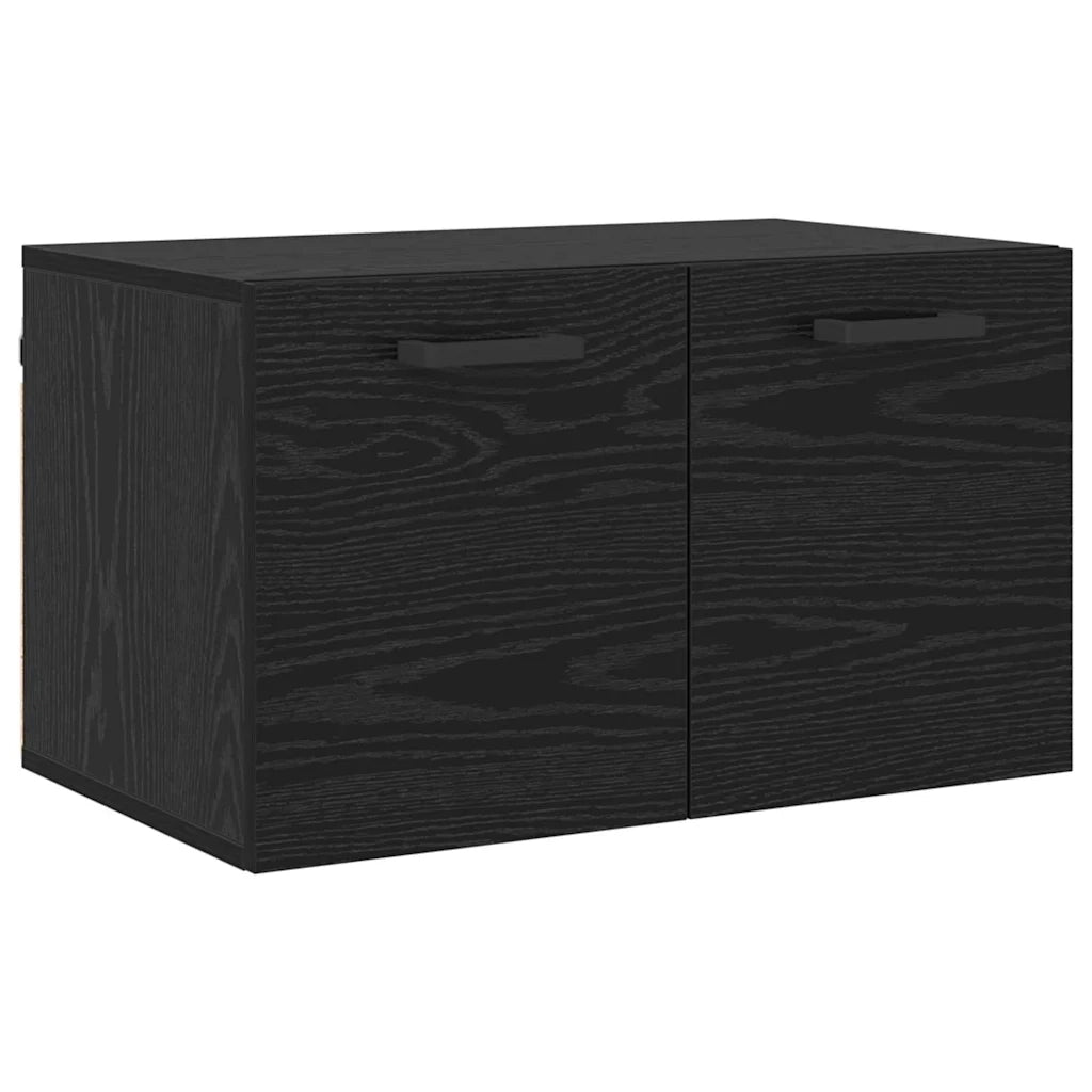Mobiletto a muro Rovere Nero 60 x 36,5 x 35 cm 879554