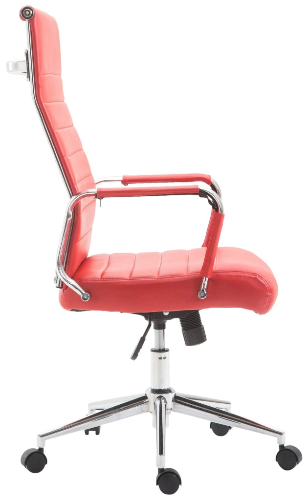 Sedia ufficio Kolumbus in similpelle rosso