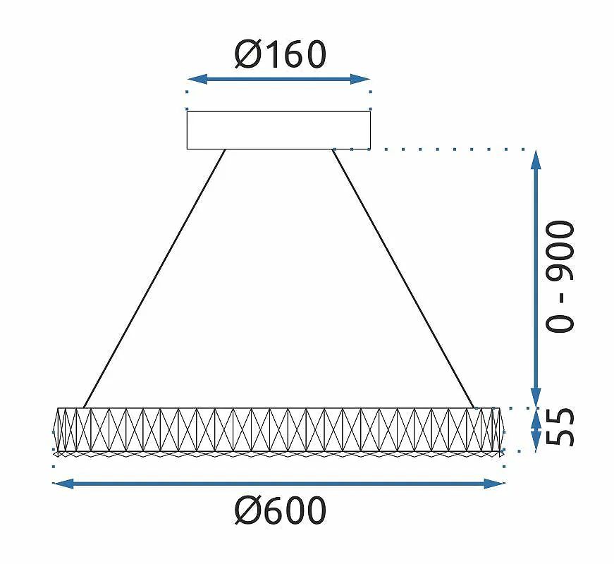 Lampada Led Ms002-cp Rose Gold 60cm