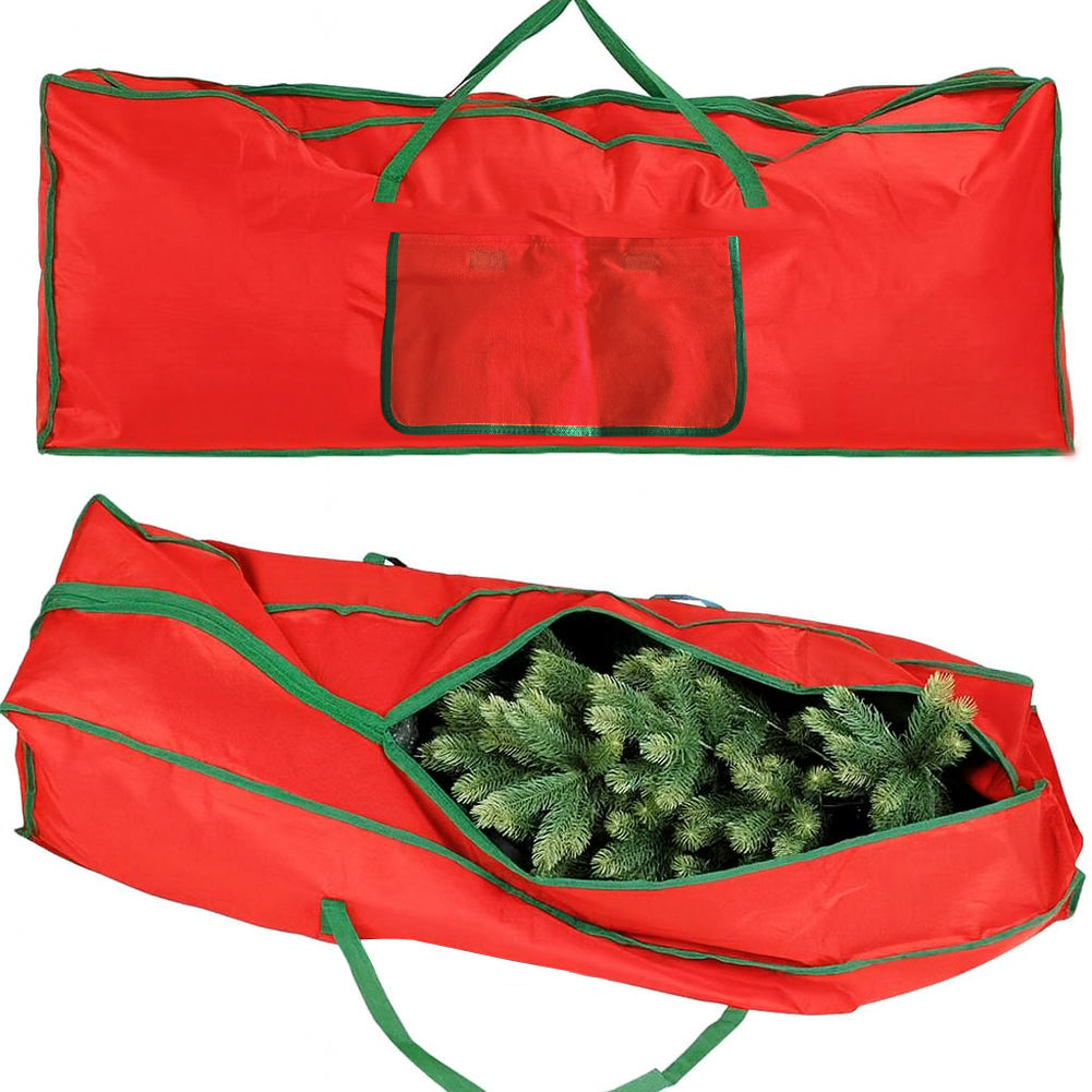 Borsa Custodia Sacco Porta Albero di Natale Extra Large Robusta in Tessuto Rosso