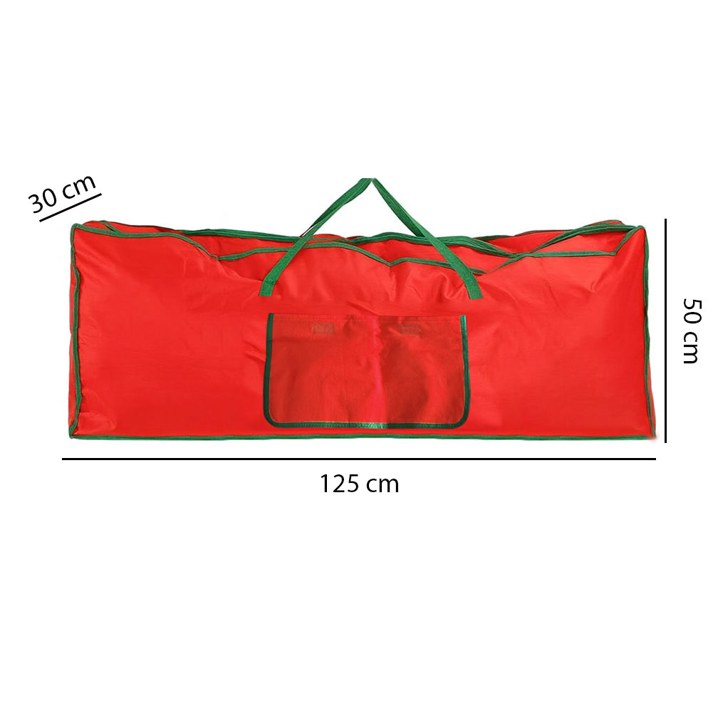 Borsa Custodia Sacco Porta Albero di Natale Extra Large Robusta in Tessuto Rosso