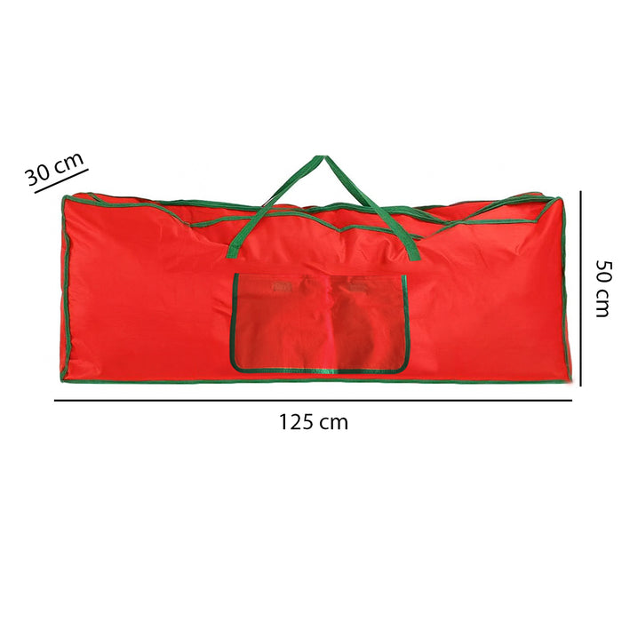 Borsa Custodia Sacco Porta Albero di Natale Extra Large Robusta in Tessuto Rosso