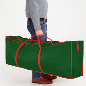 Borsa Custodia Sacco Porta Albero di Natale Extra Large Robusta in Tessuto Verde