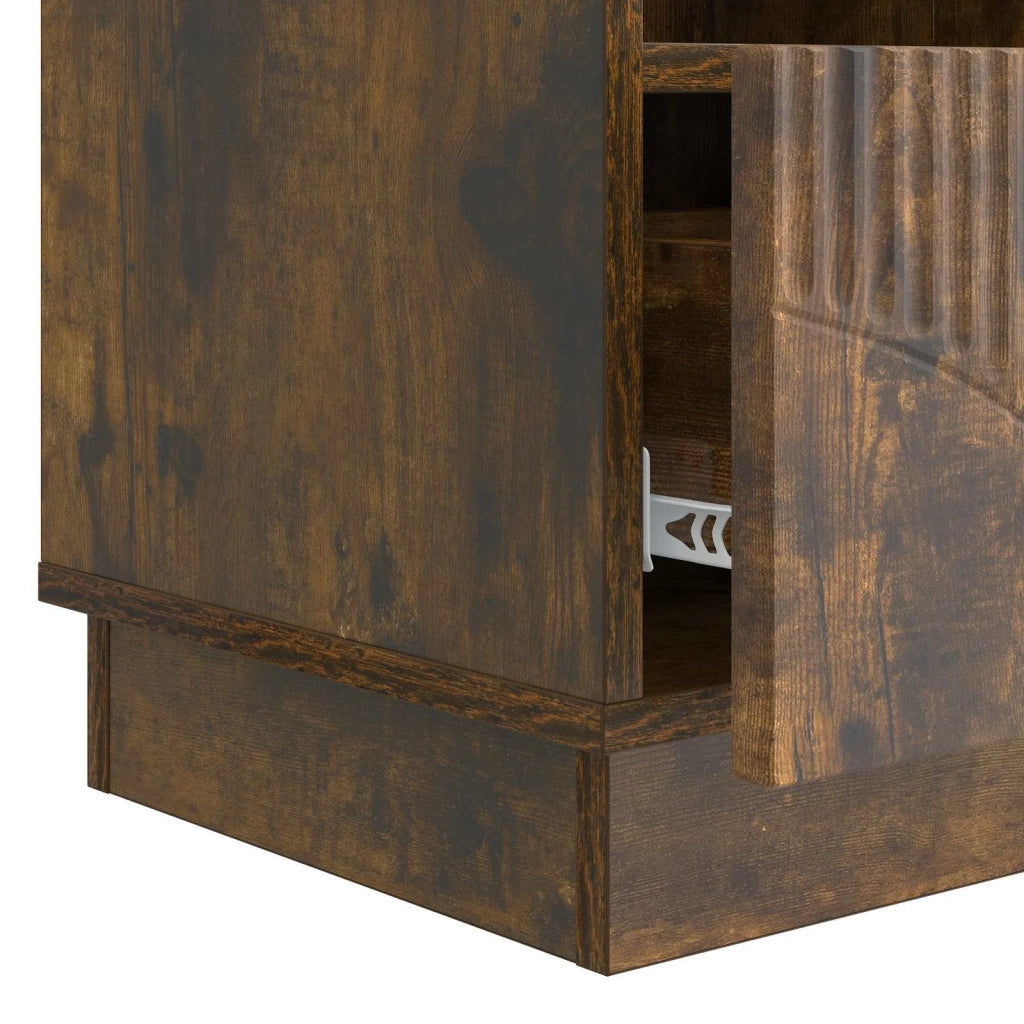 Mobile TV | Armadietto TV | Mobile Porta TV Rovere Fumo 102 x 34,5 x 47 cm Legno ingegnerizzato