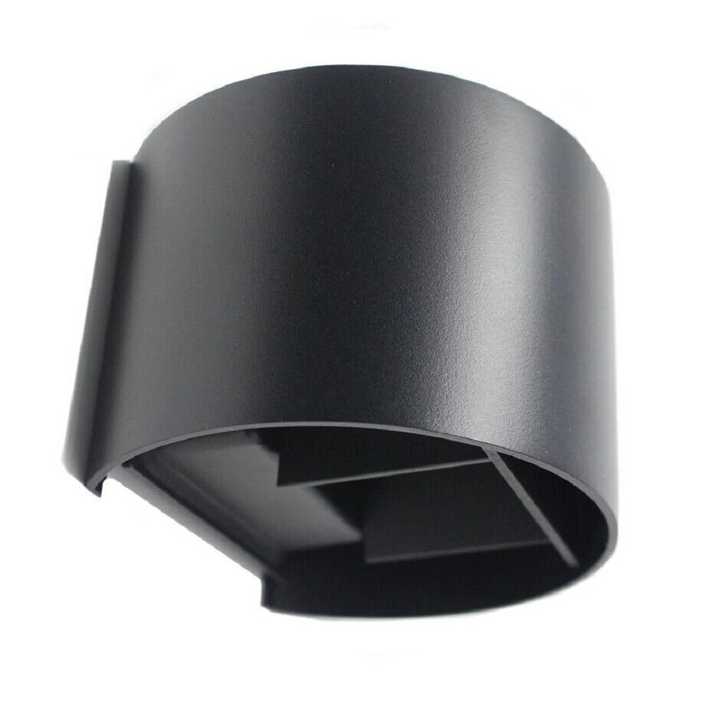Trade Shop - Applique Parete Nero 28led 12w Ip55 Luce Fredda 6500k Calda 3000k Up & Down Es44 -