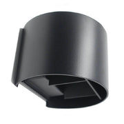 Trade Shop - Applique Parete Nero 28led 12w Ip55 Luce Fredda 6500k Calda 3000k Up & Down Es44 -