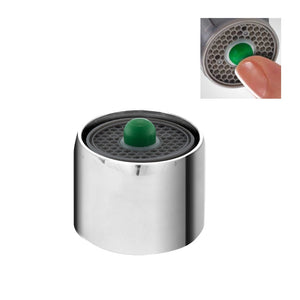 Aeratore femmina con pulsante che eroga da 5 l/min a 11 l/min