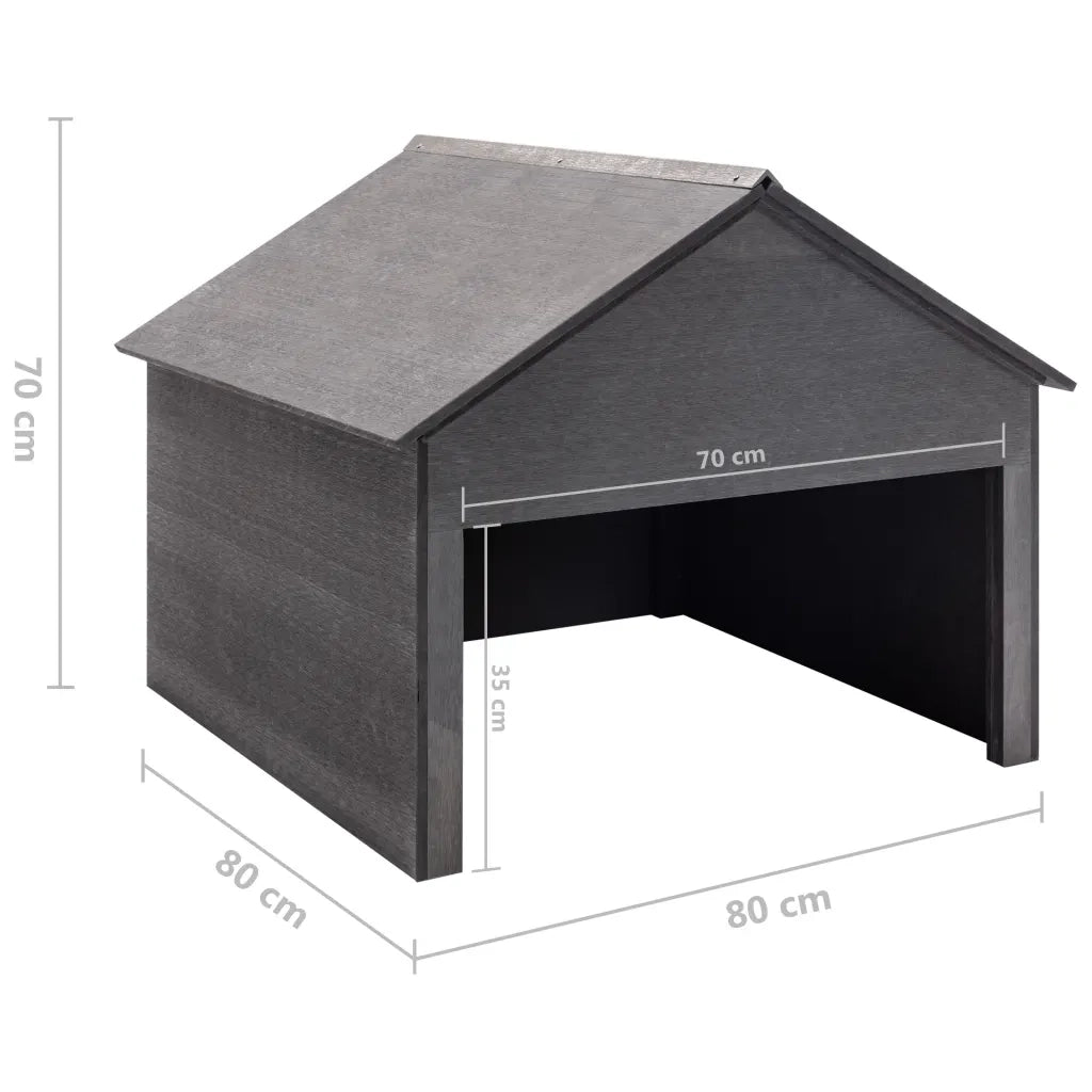 Casetta per Rimessaggio Rasaerba Grigio 80x80x70 cm in WPC 149036