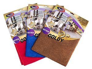 VAPA PANNO LAVAPAVIMENTI GOLDY 100% MICROFIBRA EXTRA RESISTENTRE CON DOPPIO SPESSORE 50X70 CM ASSORTITO
