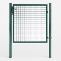 Cancello Pedonale in Metallo Verde 100x150 cm con Chiave per Recinzione Giardino