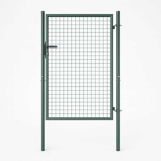 Cancello Pedonale in Metallo Verde 106x171 cm con Chiave per Recinzione Giardino