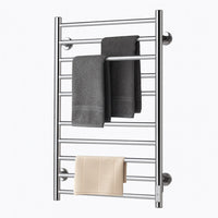 Scaldasalviette Elettrico Bagno 10 Elementi Silver Timer Termoarredo 135w