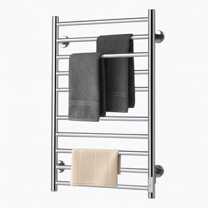 Scaldasalviette Elettrico Bagno 10 Elementi Silver Timer Termoarredo 135w