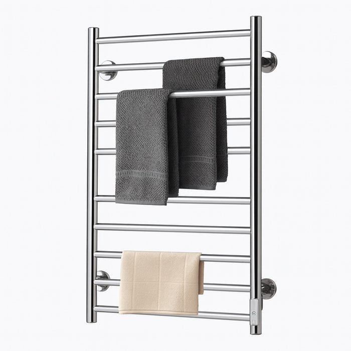 Scaldasalviette Elettrico Bagno 10 Elementi Silver Timer Termoarredo 135w