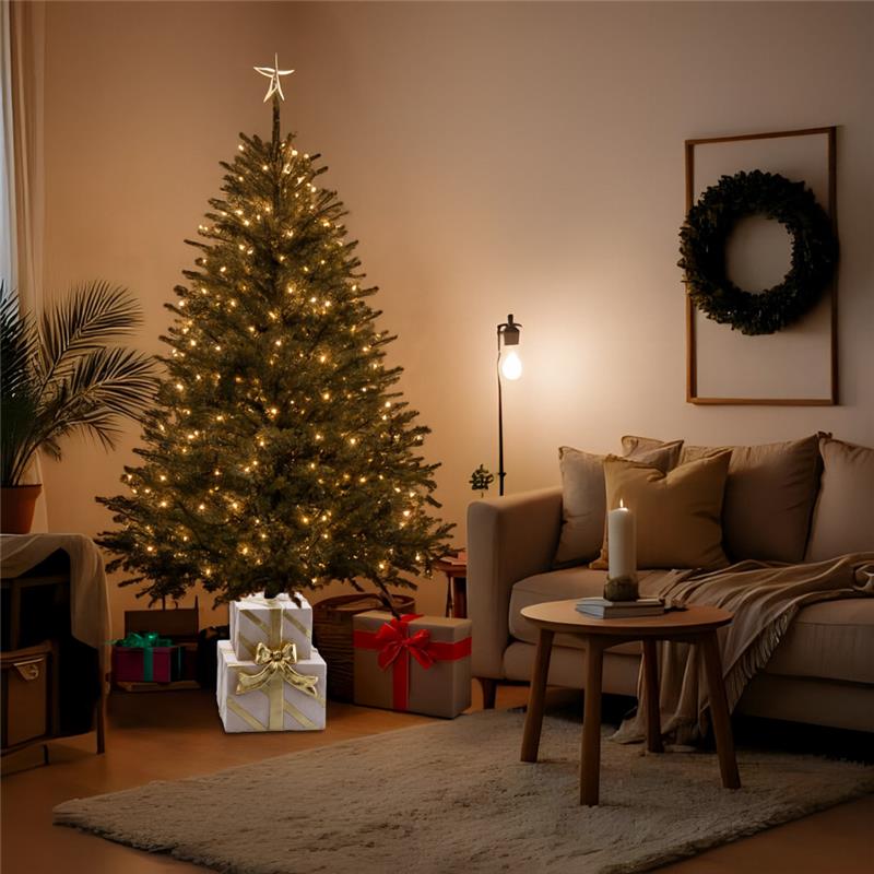 MAURY'S BASE SUPPORTO ALBERO DI NATALE CON PACCHI REGALO PIÙ FIOCCO DIMENSIONI 34X32X46H CM